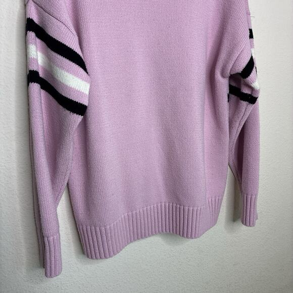 TopShop U Ok Hun Pink and Black Striped Sweater 6 - Picture 9 of 10